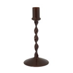 Storefactory Skleněný svícen Eneby Brown 20 cm, hnědá barva, čirá barva, sklo