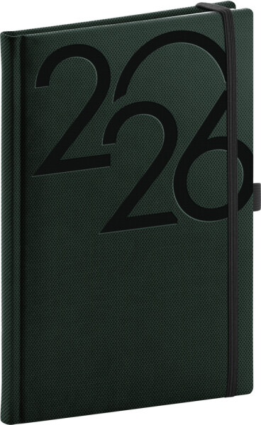 Týdenní diář 2026 NOTIQUE A5 - Ajax zelený, 15 x 21 cm