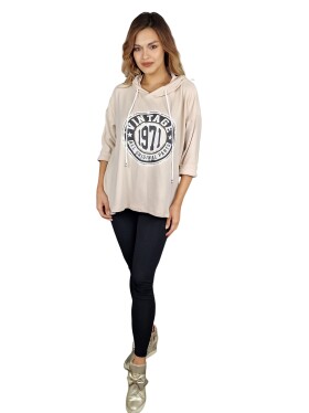 HOSH Mikina Vintage Velikost: UNI, Barva: Béžová