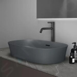 IDEAL STANDARD - Ipalyss Umyvadlo na desku, 600x380 mm, s přepadem, slate grey E1397V5