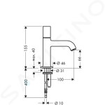 AXOR - Uno Stojánkový ventil, chrom 38130000