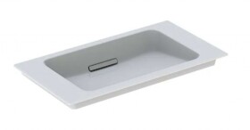 GEBERIT - ONE Umyvadlo nábytkové 75x40x13 cm, skrytý přepad, bez otvoru pro baterii, vodorovný odtok, KeraTect, bílá 500.391.01.3
