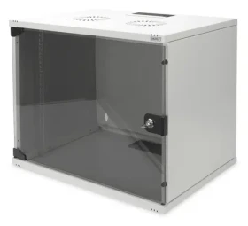 Digitus DN-19 09-US-1 šedá / Nástěnná skříň / 19" / 9U / 460x540x400 mm / skleněné dveře (DN-19 09-U-S-1)