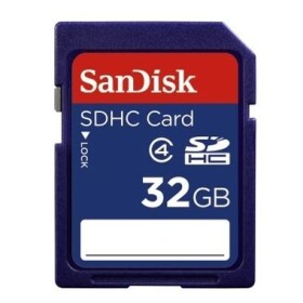 SanDisk SDHC 32GB / Class 4 / čtení/zápis 4.5/7 MB/s / vhodné pro HD (SDSDB-032G-B35)