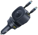 Baseus PrimeTrip VR2 Max černá / Nabíječka do auta / 60W / navíjecí kabely USB-C (6932172692223)